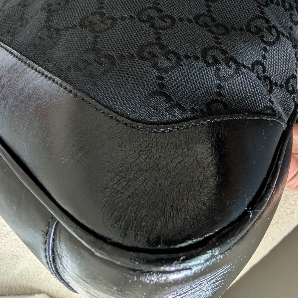 Vintage Gucci Bamboo Monogram Hand And Shoulder Tote Bag Good Condition! - Picture 7 of 16